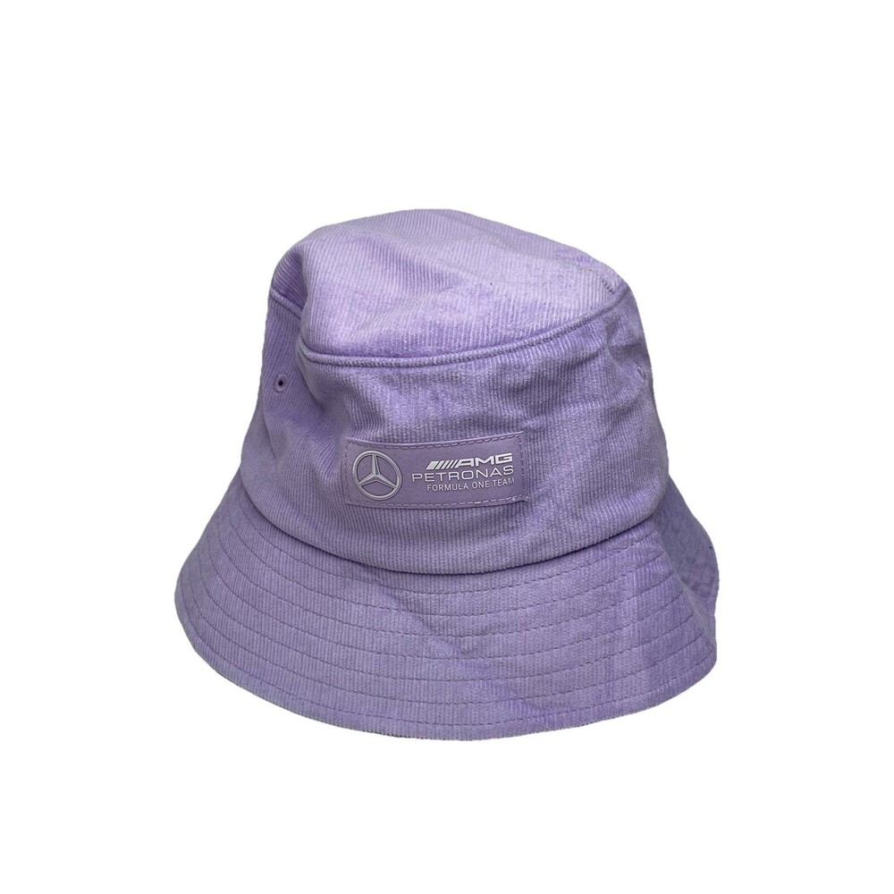 Mercedes AMG Light Purple Bucket Hat Corduroy Embroidered